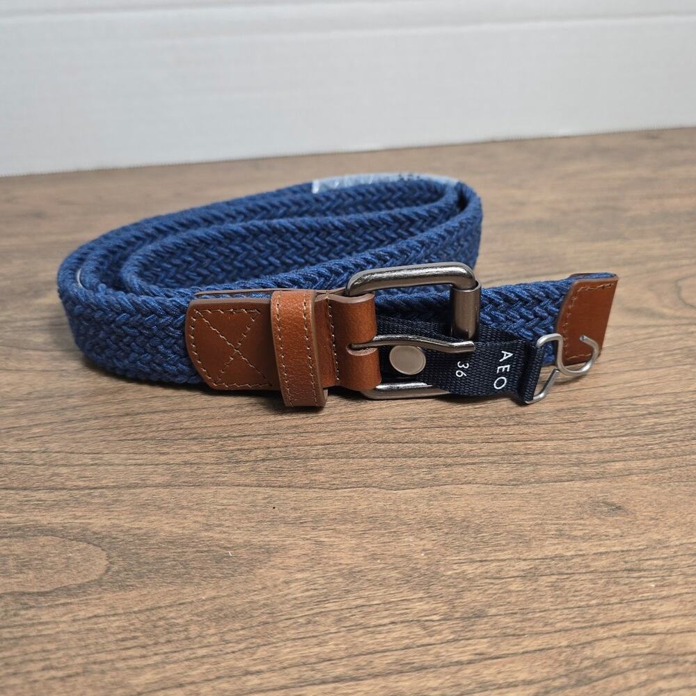 American Eagle Outfitters size 36 Navy braided Belt NWT